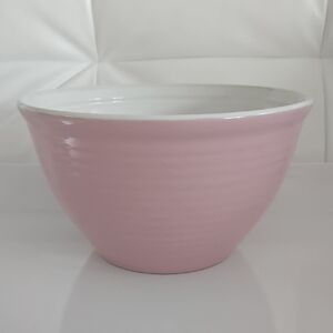 Century Pottery Pink Ribbed Ceramic Mixing Bowl